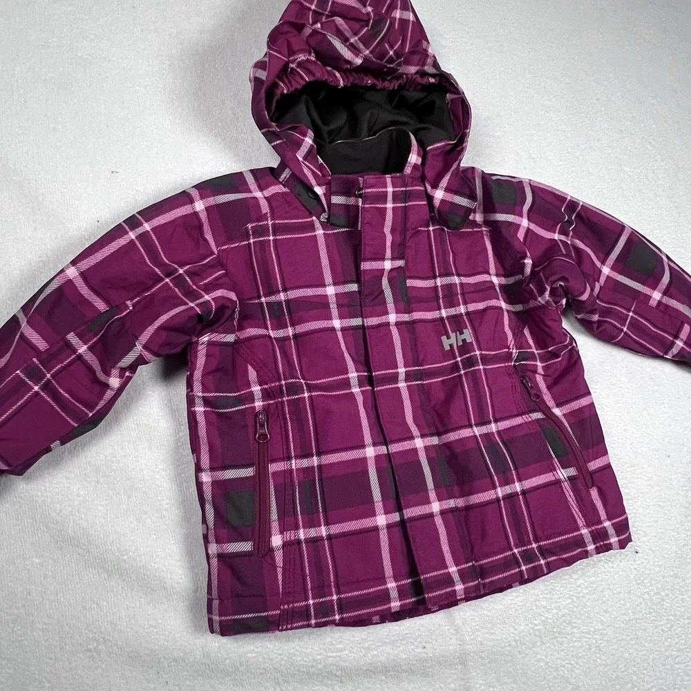 Helly Hansen Toddler Snowboard Ski Jacket Size 86/1 year‎ Pink Plaid Kids